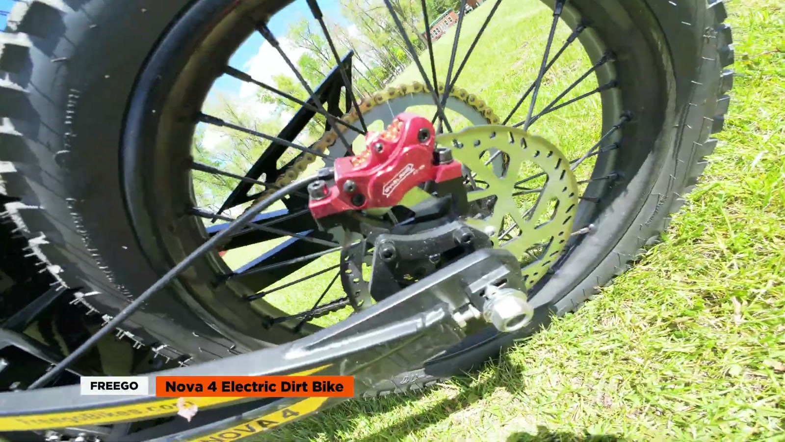 Video still from Freego Nova 4 Review: A Mid-Drive Electric Dirt Bike That Wants to Wheelie Everywhere at 6:56