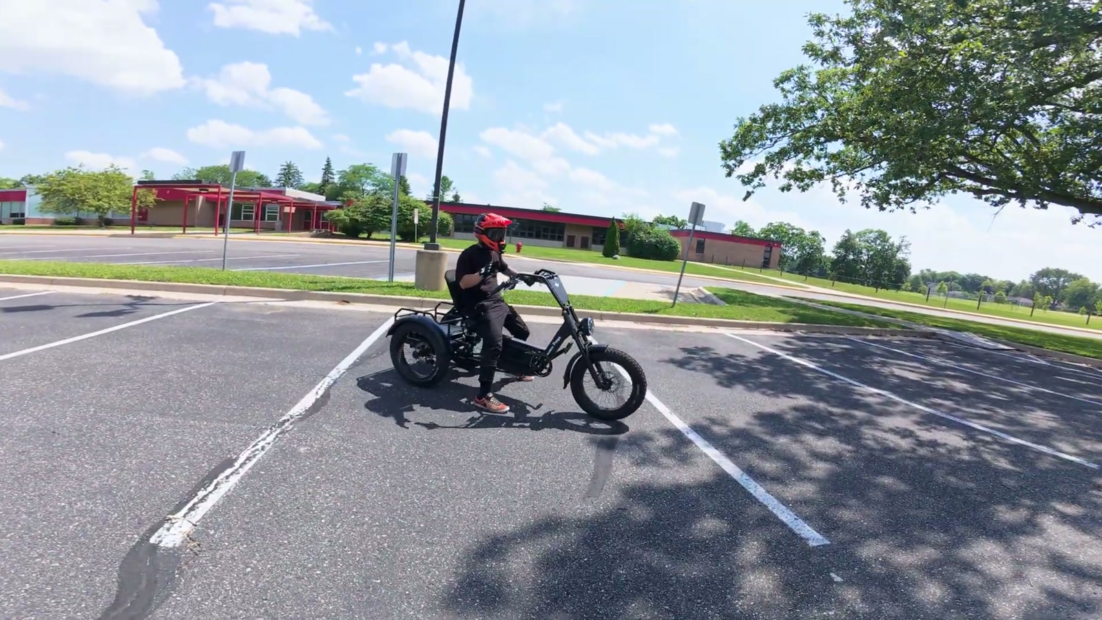 Video still from Freego FlekTrike Pro Review: The Tilting Electric Trike That’s Equal Parts Comfy and Wild at 12:10