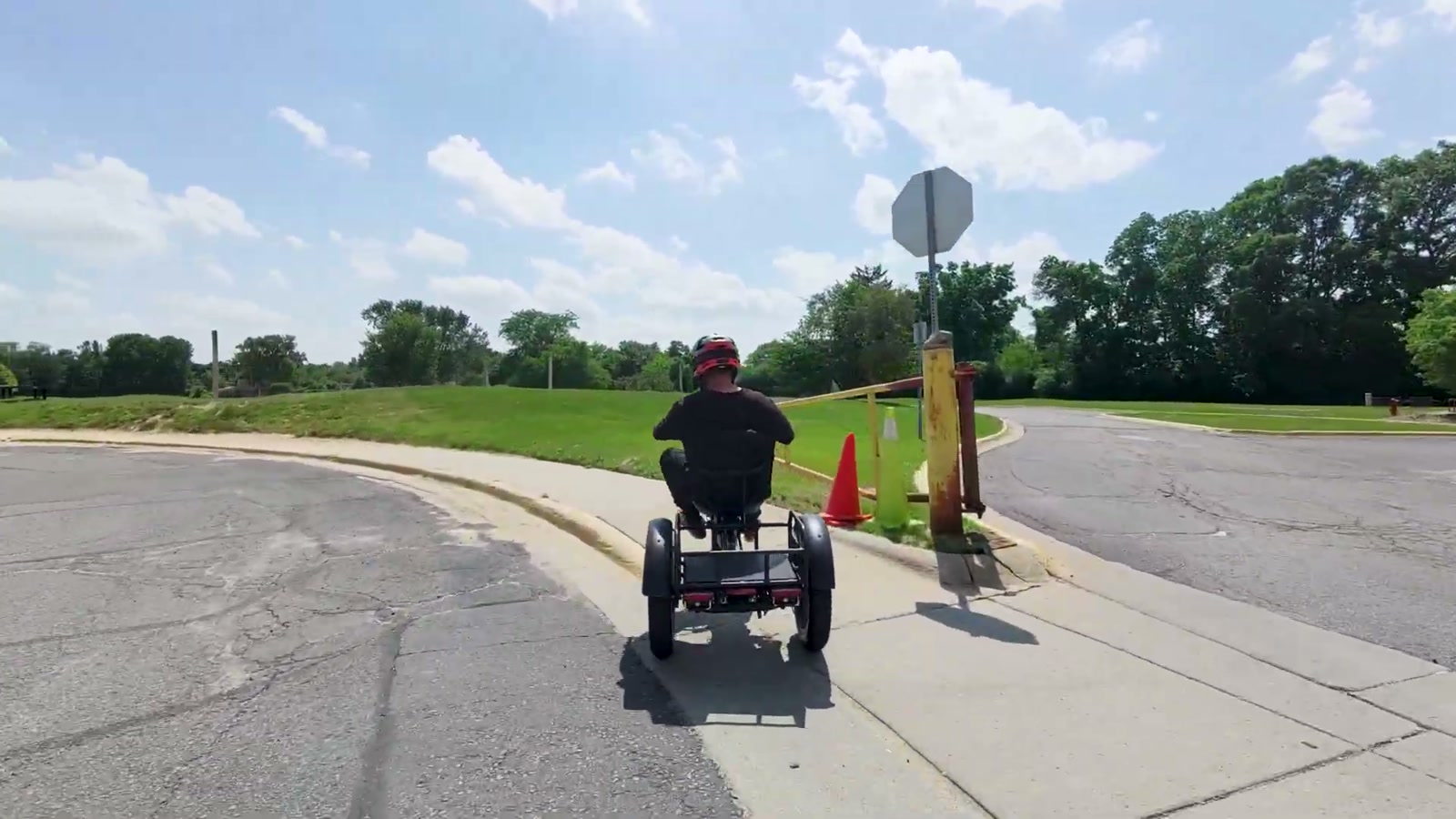 Video still from Freego FlekTrike Pro Review: The Tilting Electric Trike That’s Equal Parts Comfy and Wild at 16:18