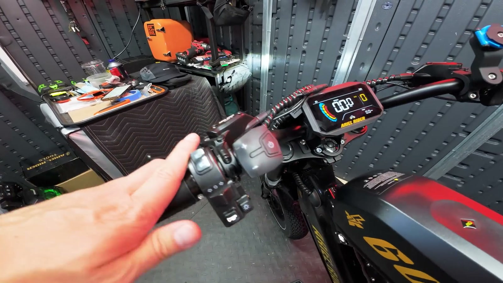 Video still from Ariel Rider X-Class 60V Range Test and Real-World Ride Review (Dual Battery Performance Edition) at 2:55