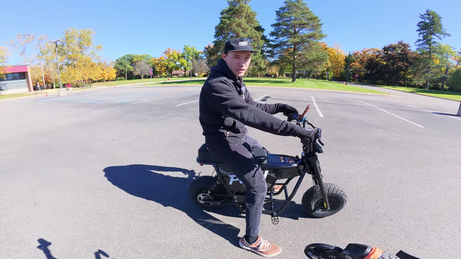 Video still from Jasion Poki Mini eBike Review: A Compact Wheelie Machine With a Surprisingly Good App at 9:47