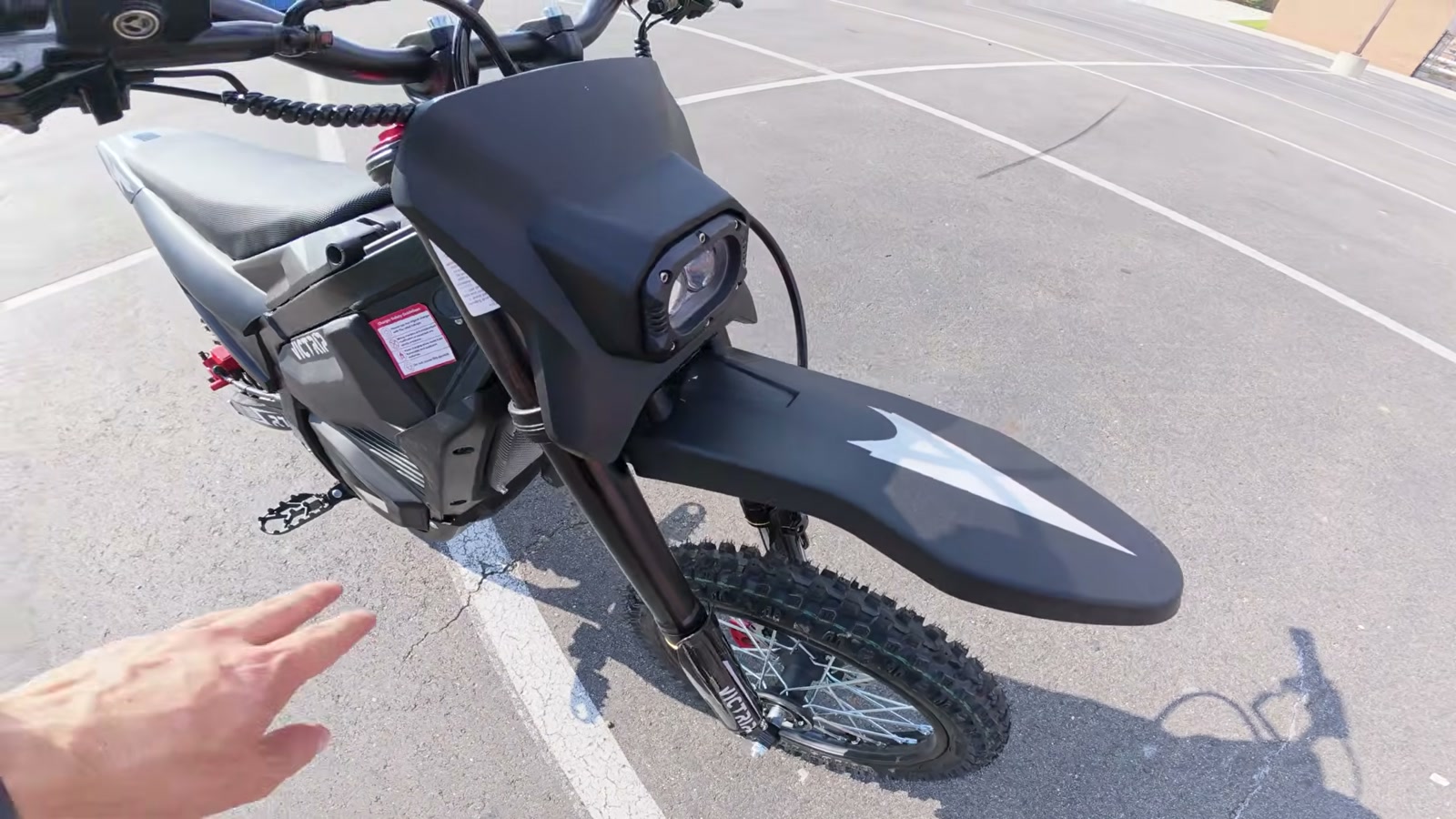 Video still from Victrip R7 Mini Electric Dirt Bike Review: 60V Makes This Little Rip-Ready at 10:21